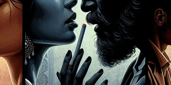 A triptych illustrating three emotional tones: passionate romance, tense dominance, and relatable everyday life.