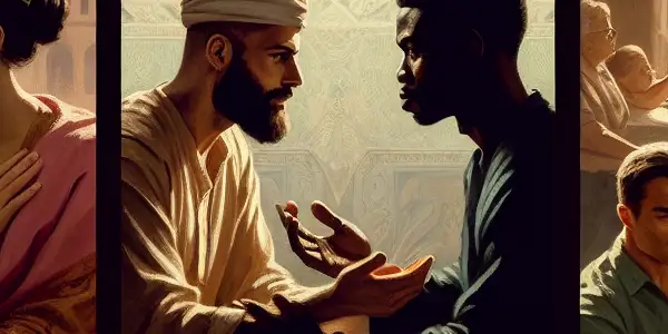 A triptych illustrating romance, tension, and everyday interactions in adult films, capturing diverse emotional experiences.