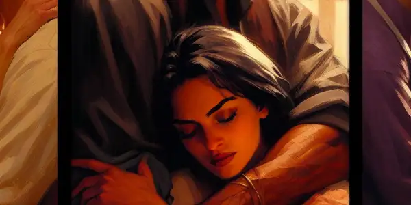 A triptych illustrating the emotional spectrum in adult relationships: romance, tension, and everyday interactions.