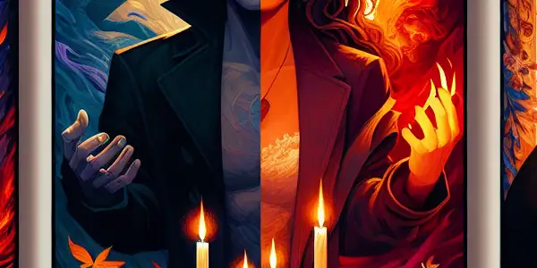 A triptych depicting passionate romance, tense dominance, and relatable everyday interactions in adult relationships.