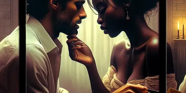 A triptych depicting romance, tension, and everyday companionship in adult relationships.