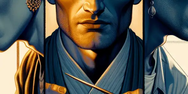 A triptych illustrating the emotional spectrum of adult relationships: romance, tension, and everyday interactions.