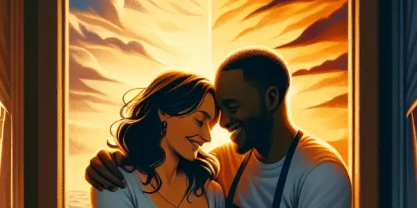 A triptych depicting the emotional spectrum of adult relationships: romance, conflict, and everyday life.