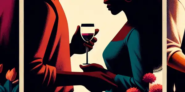 A triptych illustrating the emotional spectrum of adult relationships: romantic passion, tense dominance, and everyday interactions.