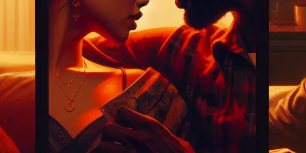 A triptych illustrating the emotional spectrum of adult relationships: romance, conflict, and everyday companionship.