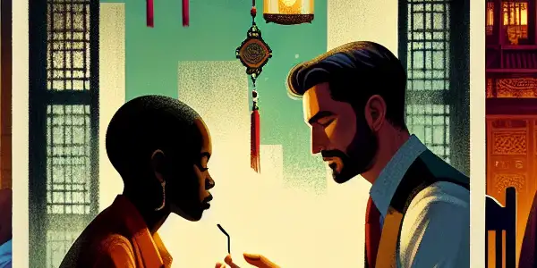 A triptych illustrating the emotional spectrum of adult relationships: romance, conflict, and everyday moments.