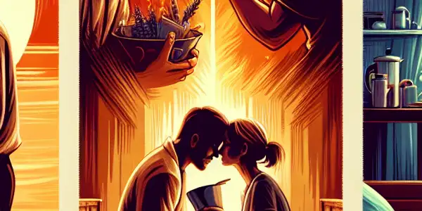 A triptych depicting the emotional spectrum of adult relationships: passion, tension, and everyday intimacy.