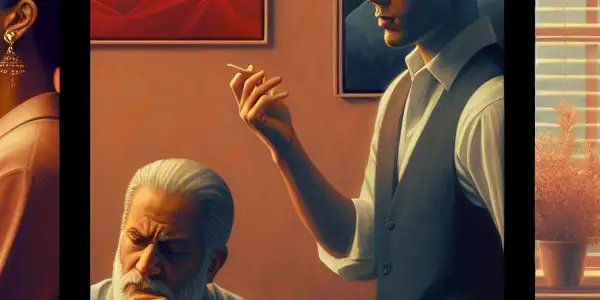 A triptych illustrating the emotional spectrum of adult relationships: passion, dominance, and everyday companionship.