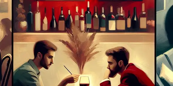 A triptych illustrating the emotional spectrum of adult relationships: romance, tension, and everyday interactions.