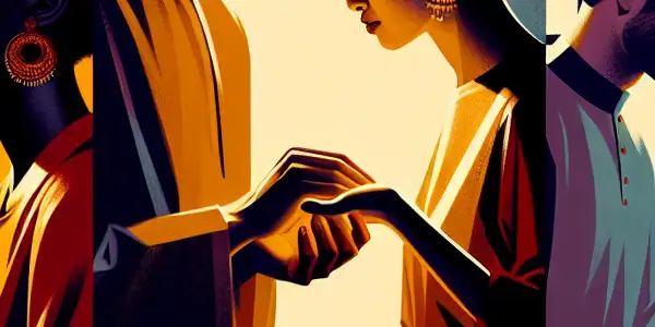 A triptych illustrating romantic passion, tense dominance, and everyday interactions in adult relationships.