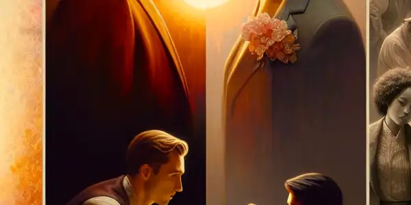 A triptych illustrating the emotional spectrum in adult relationships: love, conflict, and everyday life.