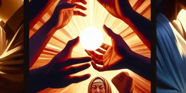 A triptych illustrating the emotional spectrum of adult relationships: romance, tension, and everyday interactions.