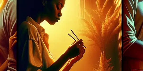 A triptych depicting the emotional spectrum of adult relationships: romance, tension, and everyday life.