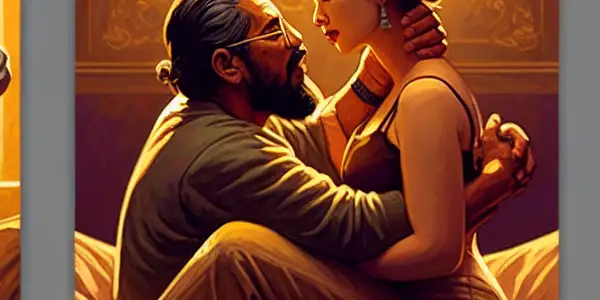 A triptych illustrating the emotional spectrum of adult relationships: passion, tension, and everyday intimacy.