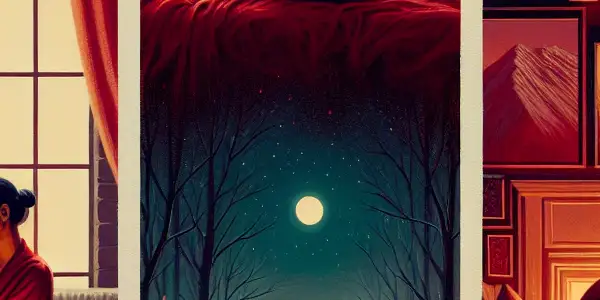 A triptych illustrating the emotional spectrum of adult relationships: romance, conflict, and everyday companionship.