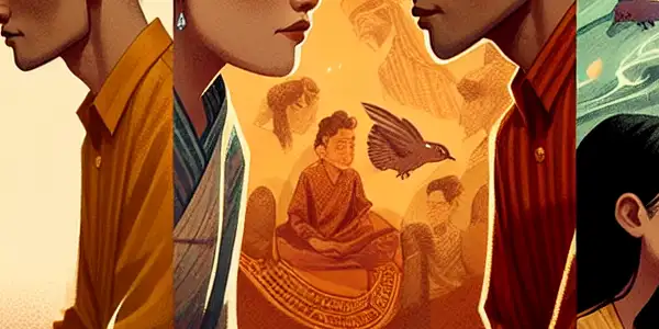 A triptych depicting the emotional journey of a couple through romance, conflict, and everyday life.