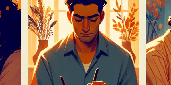 A triptych illustrating the emotional spectrum of adult relationships: romance, conflict, and everyday interactions.