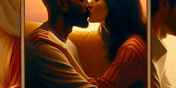 A triptych depicting the emotional spectrum of adult relationships: romance, conflict, and everyday intimacy.