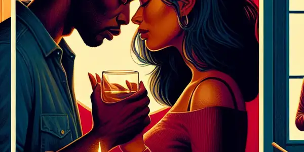 A triptych illustrating the emotional journey of a couple through romance, conflict, and everyday life.