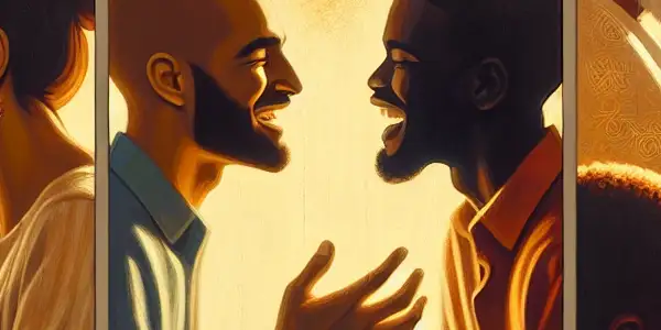 A triptych depicting the emotional spectrum of adult relationships: passion, conflict, and everyday companionship.