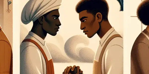 A triptych illustrating the emotional spectrum of adult relationships: romance, tension, and everyday interactions.