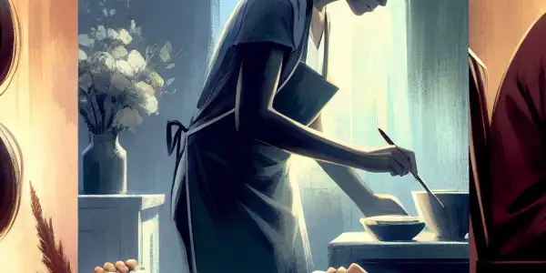 A triptych depicting the emotional journey of adult relationships: romance, conflict, and everyday life.