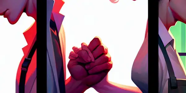 A triptych illustrating the emotional spectrum of adult relationships: romance, tension, and everyday interactions.