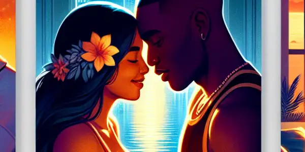 A triptych illustrating the emotional spectrum of adult relationships: romance, tension, and everyday moments.