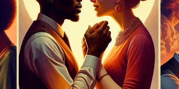 A triptych illustrating the emotional journey of a couple through romance, tension, and everyday life.