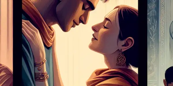 A triptych illustrating the emotional spectrum of adult relationships: romance, conflict, and everyday companionship.