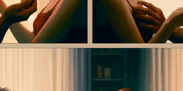 A triptych illustrating the emotional spectrum of adult relationships: romance, conflict, and everyday interactions.