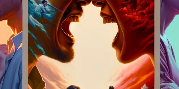 A triptych illustrating romance, conflict, and everyday life in adult relationships.