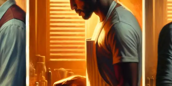 A triptych depicting the emotional spectrum of adult relationships: romance, conflict, and everyday companionship.